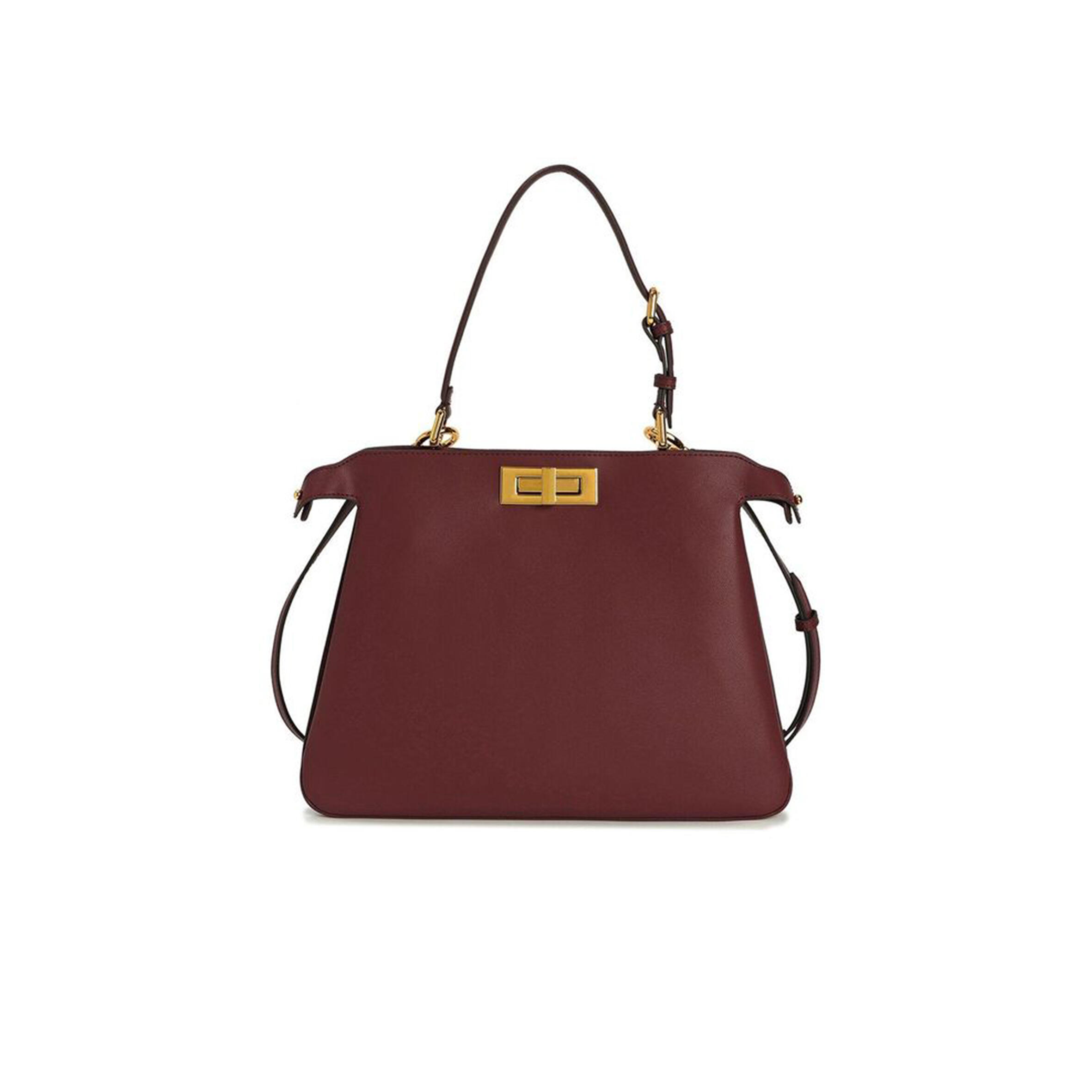 F**di peekaboo soft medium leather bag 8bn353 (33*25.5*10cm)